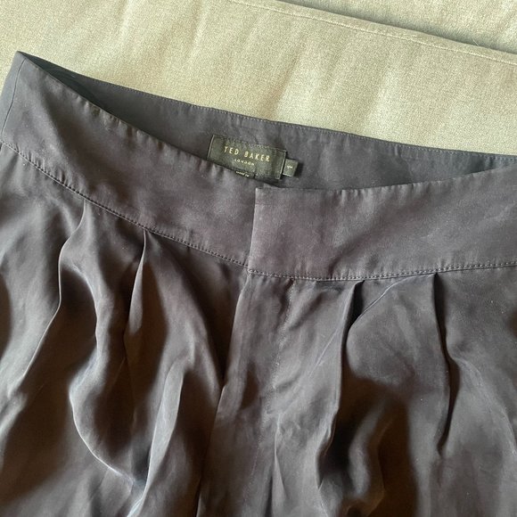 Navy Ted Baker Wide Leg Trousers - Picture 2 of 5